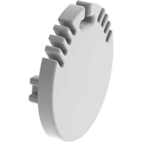 Capuchon En Aluminium Pour Profilé Pour Ruban Led Alu-round - Sans Trou De Câble - Argent (1/2)