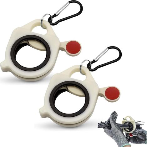 Set di 2 organizer per fascette riutilizzabili e versatili, realizzati in metallo leggero, strumento di fissaggio per cinture, gestione di cavi e fili, adatti alla maggior parte delle fascette. (1/5)