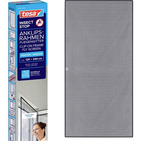 tesa Insect Stop Clip On zanzariera antracite 2,4x1,2m (1/5)