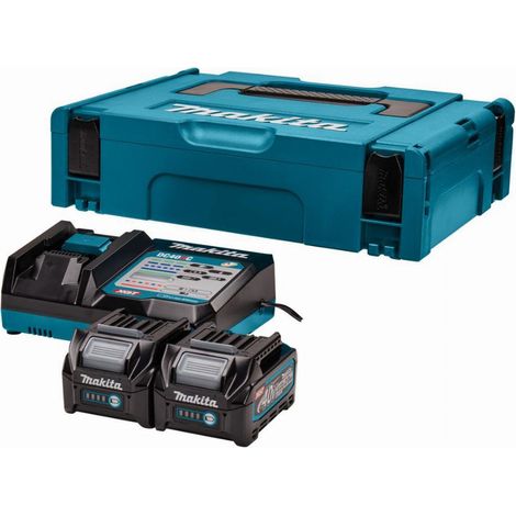 Makita 40V Li-ion MAX Starter set - 2 batterie 2,0 ah - Mbox - 191V15-1