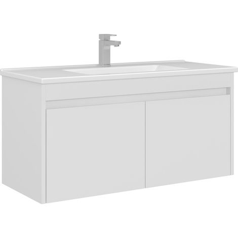 Waschtischunterschrank "Arno 100" – 100 x 45 x 52 cm – Weiß (1/3)