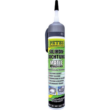 PETEC Silikondichtung 200 ml schwarz 12 Stk (1/4)