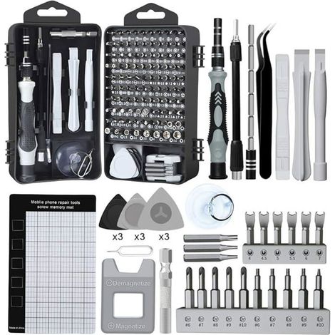 Kit d'outils - 138in1 - Mini tournevis de précision - Mémoire magnétique - Compatible PC, iPhone, Xbox (1/5)