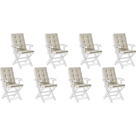 Sitzauflagen 8er Set MAUI PREMIUM Taupe