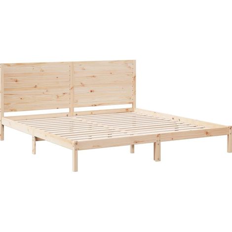 Giroletto Extra Lungo senza Materasso 200x210 cm Legno Massello vidaXL (1/4)