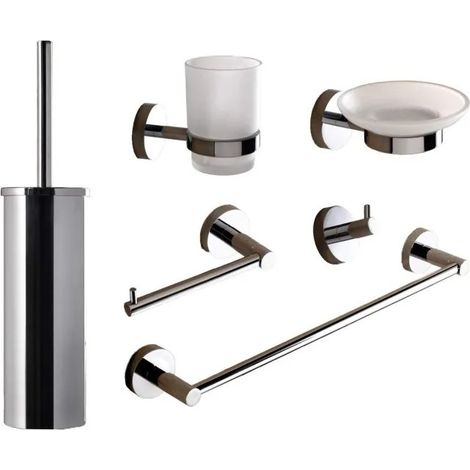 Composizione accessori bagno capannoli serie  hoop kit da 8 pezzi
