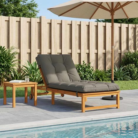 vidaXL Cuscino per Lettino VIANEN 100% Poliestere Grigio