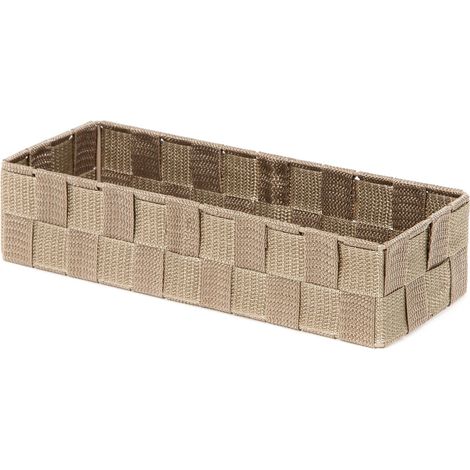 Panier de rangement Stan L taupe - COMPACTOR - 12 x 30 x H.7 CM - Marron