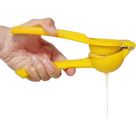 Exprimidor manual de cítricos, prensa de limones, exprimidor manual de naranjas (6 cm de diámetro), bares y restaurantes (amarillo) (1/5)