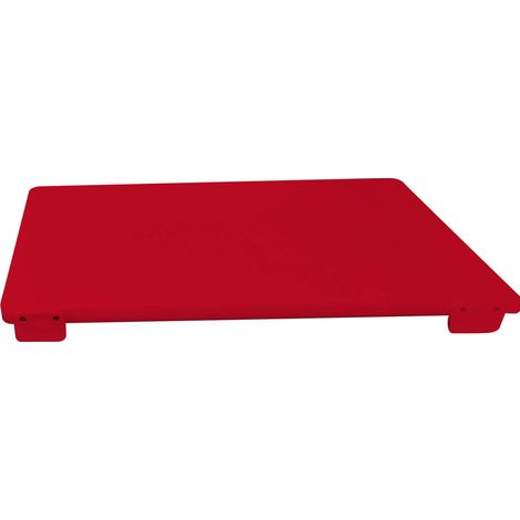 Bisetti Tabla de Cortar de Polietileno con Topes 40x30x2 cm Rojo