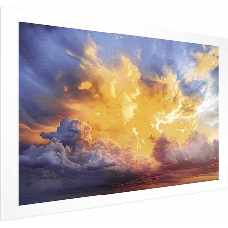 Poster – Wunderschöner Sonnenuntergang – Wolken in warmen Farbtönen (1/4)