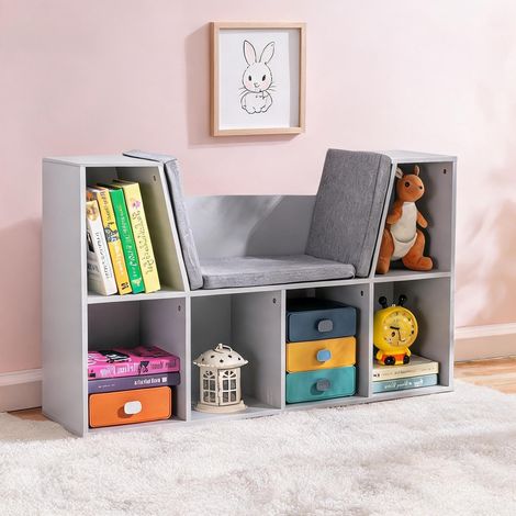 Étagère et banc 2-en-1 pour enfants 103 x 30 x 62 cm MDF et (1/5)