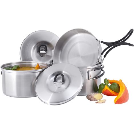 Tatonka, Set di pentole Geschirr Cookset Regular, Argento (Silber), Taglia Unica (1/5)