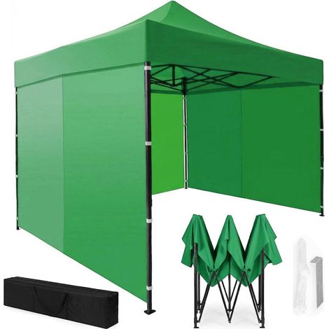 Carpa de jardín automática desplegable, 3x3 m, verde