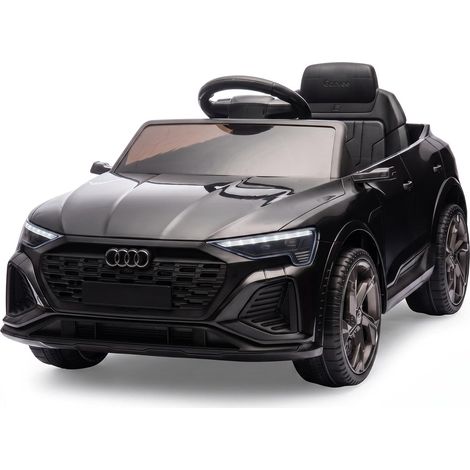 GARVEE Audi Elektroauto für Kinder 12V, Kinderauto mit Fernbedienung, 2-5 km/h, Doppelmotor, LED-Lichter, Akku-Auto für Mädchen & Jungen 3-6 Jahre, Schwarz (1/5)