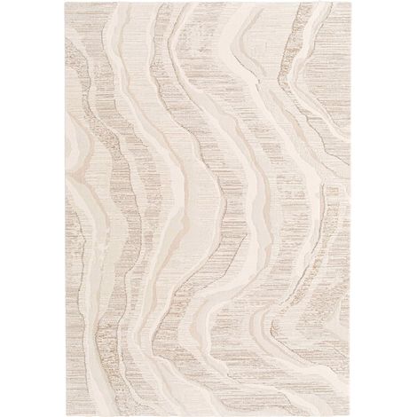 VIVARAISE - Tapis Vivaraise Kalio beige structuré 160x230 cm (1/5)