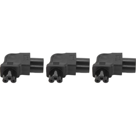 Adaptateur secteur IEC320 C6 vers C5, prise coudée mâle-femelle, pour imprimante/scanner (lot de 3), 250 V (1/5)