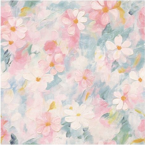 Arthouse Oil Paint Floral Pastel Colors Paste The Paper Washable Wallpaper (1/4)
