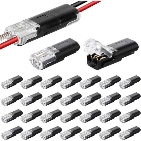 Connecteur De Câble - 2 Broches - Étanche - Sans Dénudage - Pour Appareils À Basse Tension - 30 Pièces