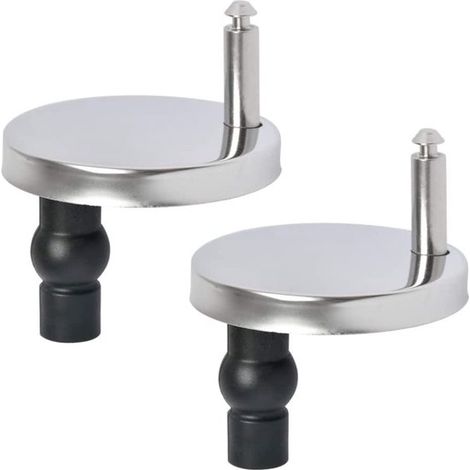 Cerniere per sedile WC, 2 pezzi. Cerniere universali per sedili WC. Kit di montaggio in acciaio inox. Regolabili. Facile installazione. Ersa (1/5)