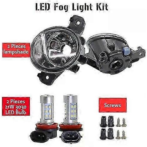 Kit de phares antibrouillard LED Buildreamen2 compatible avec Nissan Qashqai Qashqai+2 J10 (2007-2013) : abat-jour, ampoule et feux de jour (DRL) 12 V. (1/5)