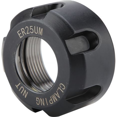 1 pièce ER25UM Écrou de serrage dynamique en métal pour mandrin de tour (Noir M32x1.5) (1/5)