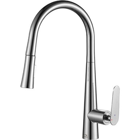 Grifo para fregadero de cocina independiente cromado NALDA con caño extraíble