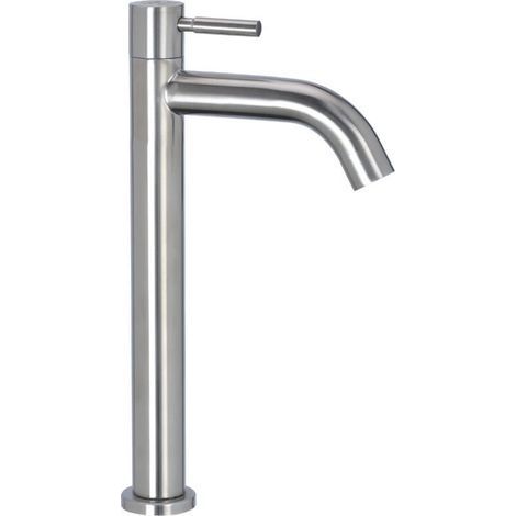 Robinet de salle de bain en acier inoxydable avec levier unique – robinet lavabo eau froide moderne et design épuré (1/5)