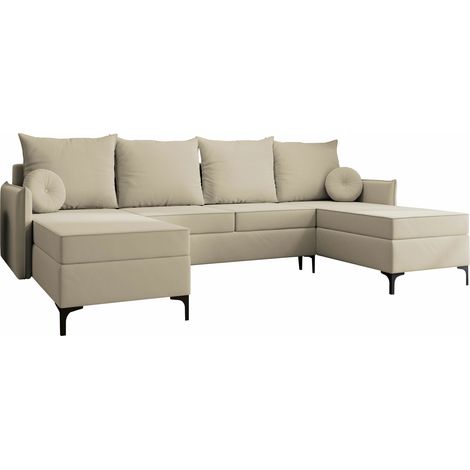 Sofá rinconero Clovis 111, Manila 02, Función de descanso, Almacenaje, 281x168x101cm, 0