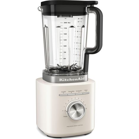 KitchenAid 5KSB20723EPL Frullatore Pure Power, Motore Potente con Caraffa da 2L Senza BPA, 10 Velocità, Programmi Tritaghiaccio e Smoothie, Lame Asimmetriche Inox, Porcelain White (1/5)