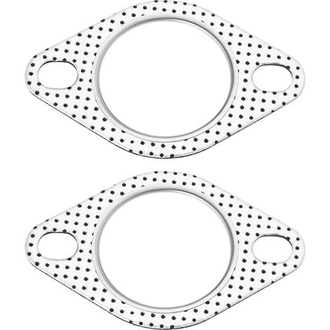 2 Pcs 2 Pouces Joint Bride d'Interface Collecteur Turbine Tuyau d'Échappement Acier 2 Trous Écartement 85 Mm pour 51 Mm (1/5)