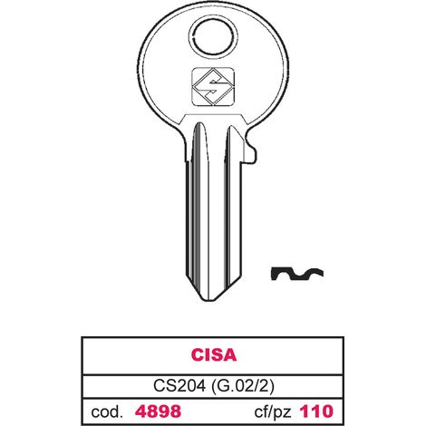Silca CHIAVE ASC CS204 (G.VAC 2) CISA 20.00 pz