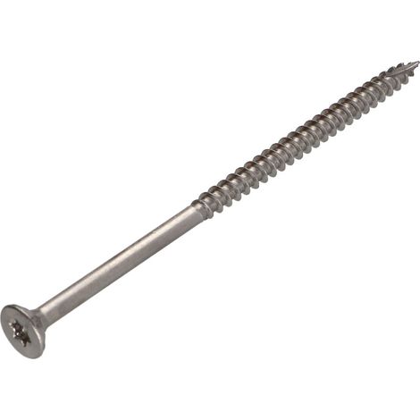 Vis bois TEKOR Inox A2 Tête fraisée Cranté TORX T25 6X110 Filetée sur 70 Pointe antifendage type 17