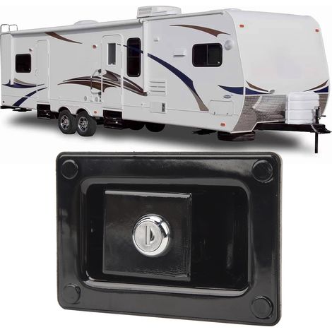 Accessoires pour remorques de camping-car, verrou plat encastré robuste 12080 mm, verrou de panneau pour remorque de voiture, verrou de porte de bloc moteur pour véhicules de chantier (866-6-2C) (1/5)