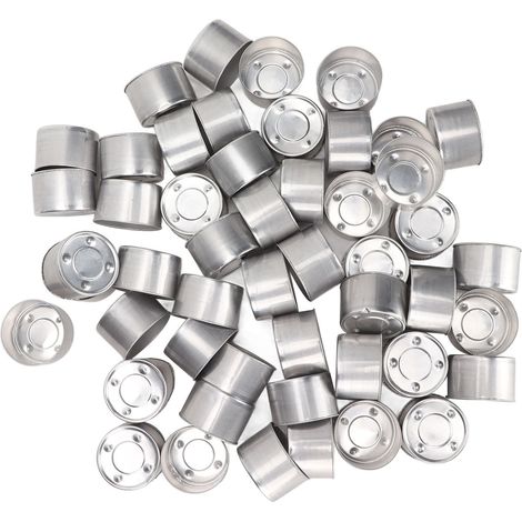 Boîte en aluminium vide (100 pièces) pour lampes à huile d'aromathérapie DIY, contenant à bougie vide (1/5)