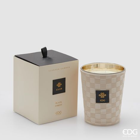 EDG Candela Profumata Cuir Black Forest 900 gr H 16 cm (1/2)
