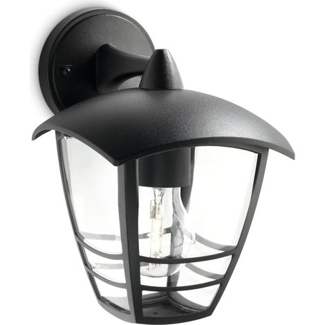 Outdoor wall light, E27 socket, bulb not included, black (1/5)
