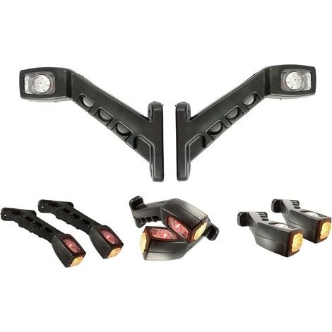 2 x LED Feux Gabarit Position Feu Lateral Rouge Blanc Jaune 12v 24v Remolque Camion Camionette Lampe (1/5)