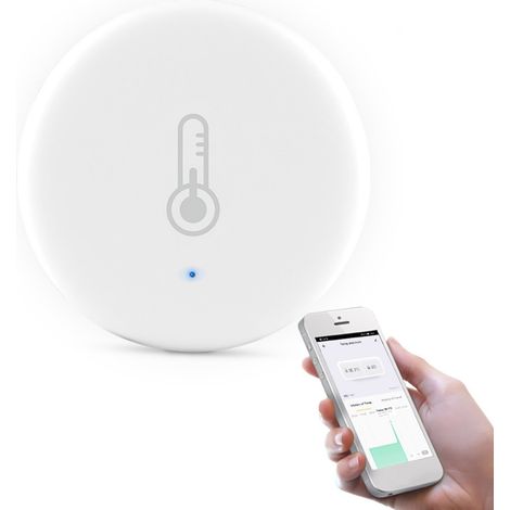 WLAN-ZigBee-Hygrometer-Thermometer mit intelligentem Temperatur- und Feuchtigkeitssensor, 30 Tage Datenspeicherung, kompatibel mit Alexa Assistant, intelligente Vernetzung, drahtloser Temperatur- und (1/5)