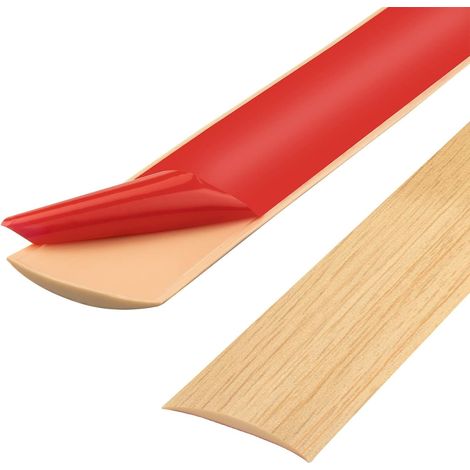 Bande de seuil en PVC - 100 cm - Imitation chêne - Transition sol auto-adhésive - Intérieur salon cuisine - 4 cm de large (1/5)