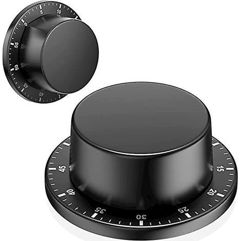 Mechanischer Küchentimer, magnetischer, wiederverwendbarer, wasserdichter Edelstahltimer, 60-Minuten-Countdown, Con (1/5)