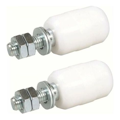Olive De Guidage Supérieure Nylon, 2 Unitésrouleaux pour Porte Coulissante, Fixation avec Tige Filetée, Olive ou Galet de Guidage pour Portail Coulissant ou Autres Applications (40 x 60MM) (1/5)