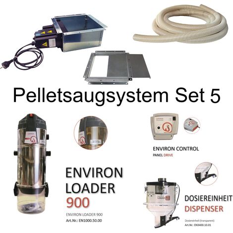 Environ Pelletsaugsystem Set 5 - Pellet entnahme durch
