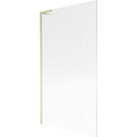 Mexen Next L pantalla de bañera de 1 panel 100 x 150 cm, rayas, dorado cepillado - 895-100-000-03-09-55 (1/5)