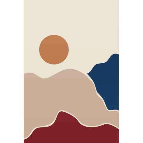 Papier peint panoramique - Paysage Boho - 130 cm x 195 cm (1/2)