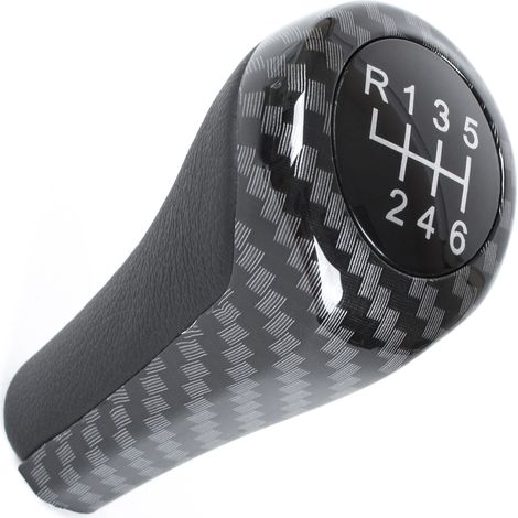 BMW E60 E61 E62 E63 E81 E82 E85 E87 E88 E90 E91 E92 X1 X3 X5 PERILLA DE PALANCA DE CAMBIOS DE 6 VELOCIDADES EN CARBONO (1/5)