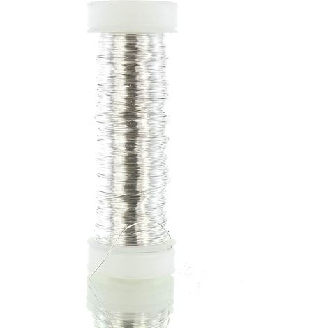 H & R Bastel - Decolackdraht Silberfarben rostfrei Ø 0,3 mm - 50 Meter