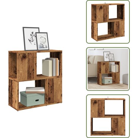 Bücherregal Altholz-Optik 60x24x63 cm Holzwerkstoff - Bücherschrank - Bücherschränke - Bücherregal - Bücherregale (1/5)