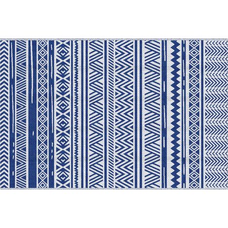 Outsunny alfombra de exterior 182x274 cm alfombra reversible estilo moderno para terraza balcón patio camping playa (1/6)