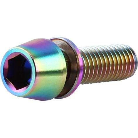 Vis en Titane Alloy pour VTT avec Rondelle, Boulon Conique Coloré (M6x16) (1/3)